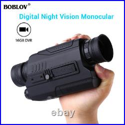 BOBLOV 5x32 Optics 16GB IR Night Vision Monocular Video Camera Auto Power Off
