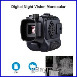 BOBLOV 8GB DVR Night Vision Monocular 5X Digital Zoom Infrared 200Yards Visible
