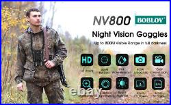 BOBLOV 8X Scope Night Vison Binoculars 1080P Vedio Phtot 64GB 400-800M Full Dark