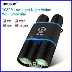 BOBLOV 8x52 1080P Wifi Binocular Telescope Day & IR Night Vision Video Recorder
