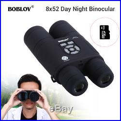 BOBLOV 8x52 Optical Infrared Night Vision Binocular Telescope +16GB Card 640480