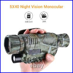 BOBLOV Monocular 5x40 Night Vision Telescope IR Camera 8GB for Hunting Wildlife