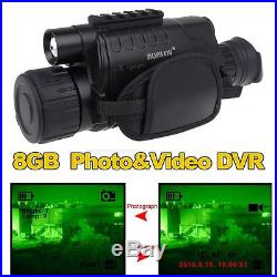 BOBLOV Night Vision WG-37 Digital IR Monocular 5x40 200m Range Record 8GB DVR