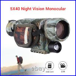 BOBLOV WG-37 5x40 Zoom Video Recorder IR Night Vision Monocular 8GB Camera DVR
