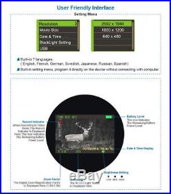 Bestguarder 6x50mm HD Digital Night Vision Monocular with 1.5 inch TFT LCD an