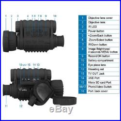 Bestguarder WG-50 6x50mm HD Digital Night Vision Monocular 1.5 TFT LCD Camera
