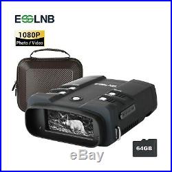 Binocular Night Vision With LCD 3.6-10.8X Zoom HD Image Camera Video Recorder 64G