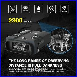 Binocular Night Vision With LCD 3.6-10.8X Zoom HD Image Camera Video Recorder 64G