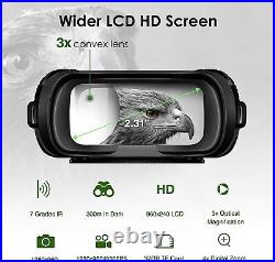 Binoculares con vision nocturna vinoculares night vision LCD Infrared largavista