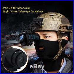 Black Hunting IR HD Digital IR Monocular Night Vision Telescope For Helmet WithBag