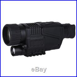 Black Hunting Infrared Night Vision Monocular Scope 5X IR Binoculars Telescopes