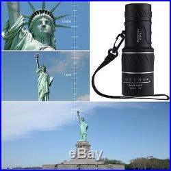 Black Night Vision 16x52 Dual Focus Optics Zoom Lens Hunting Monocular Telescope