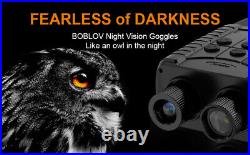 Boblov 1080P IR Night Vision Binoculars 400M Full Darkness for Bird Watching