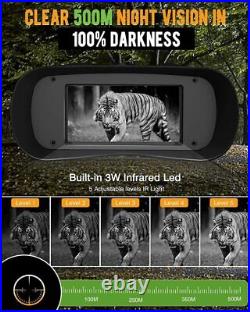 Boblov 32GB Night Vision Binocular Googles 3 Screen 2.8 COMS Sensor Fits Camp