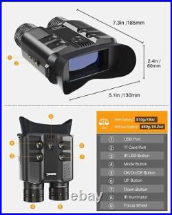 Boblov 500M Night Vision Googles Full Darkness Binocular Fits Night Hunting 32GB
