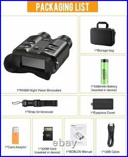 Boblov NV500 32GB Night Vision Googles 1080P/30fps Binocular for Night Hunting