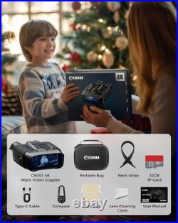 CIGMAN Night Vision Goggles, 3.99 Large Screen, 5000mAh Battery Up to 18 Hours CIGMAN Night Vision Goggles, 3.99 Large Screen, 5000mAh Battery Up to 18 Hours