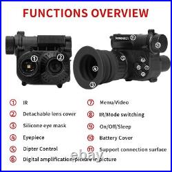 CY10 Helmet Night Vision Monocular 850nm HD IR WIFI Digital Hunting Night Vision