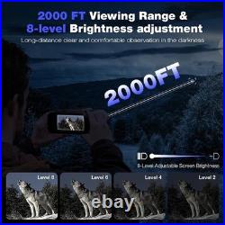 CZ080 600m 4K HD 8X Digital Zoom Night Vision Binoculars Video Recorder Hunting