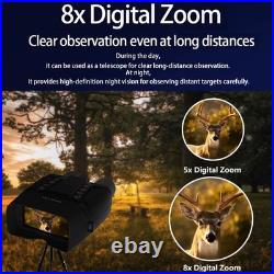 CZ080 600m 4K HD 8X Digital Zoom Night Vision Binoculars Video Recorder Hunting