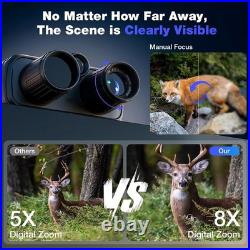 CZ080 600m 4K HD 8X Digital Zoom Night Vision Binoculars Video Recorder Hunting