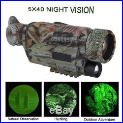 Camo Digital Monocular Scope Infrared IR Video Photo Night Vision For Birding