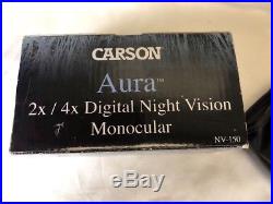 Carson NV-150 2x/4x Aura Digital Night Vision Monocular Adjustable Bright