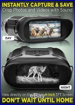 CreativeXP Digital Night Vision Binoculars for 100% Darkness Save Photos &