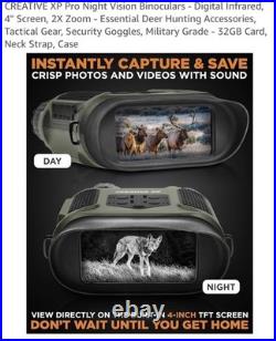 Creative XP GlassCondor Pro Night Vision Binoculars Goggles Camera Digital IR Creative XP GlassCondor Pro Night Vision Binoculars Goggles Camera Digital IR