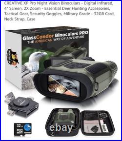 Creative XP GlassCondor Pro Night Vision Binoculars Goggles Camera Digital IR