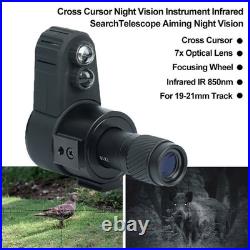 Cross Cursor Riflescope 7x Optical Monocular Night Vision Infrared Digital Sight