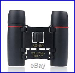 Day Night Vision Binoculars 30 x 60 Zoom Outdoor Travel Folding Telescope Bag