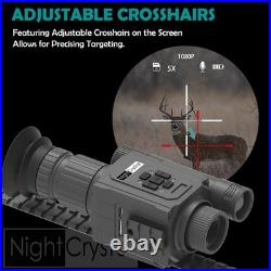 Day Night Vision Scope Digital Monocular Riflescope, 1080p HD, 5X Digital Zoo