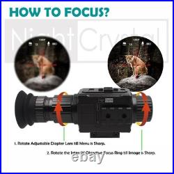 Day Night Vision Scope Digital Monocular Riflescope, 1080p HD, 5X Digital Zoo
