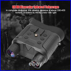 Digital 8X Zoom Night Vision Goggles Head Mounted Binoculars HD Infrared Hunting