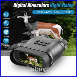 Digital Binoculars Night Vision Device 12X Zoomable Goggles with 2.3Screen New