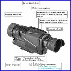 Digital Hunting Night Vision Telescope Portable IR Camera Video Monocular +32GB