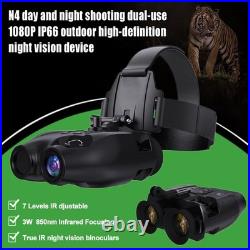Digital IR Night Vision Binoculars Head Mounted Rechargeable for Hunting