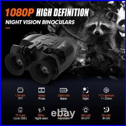 Digital IR Night Vision Binoculars Head Mounted Rechargeable for Hunting