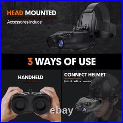 Digital IR Night Vision Binoculars Head Mounted Rechargeable for Hunting