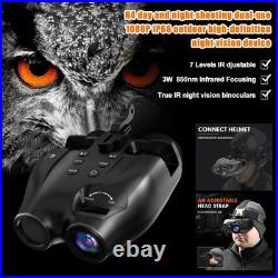 Digital IR Night Vision Binoculars Head Mounted Rechargeable for Hunting
