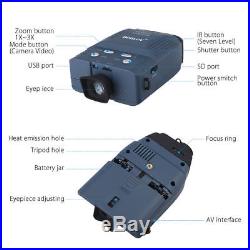 Digital IR Night Vision Monocular Binoculars Hunting Video Photo Recorder With 4GB