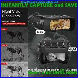 Digital Infrared HD Goggles Night Vision Binoculars Scope IR with 32G Card Hunting