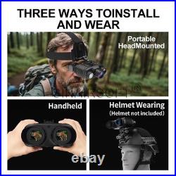 Digital Infrared Night Vision Binoculars 4K 3D Head Mounted Goggles 8X Zoom 300M