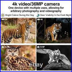 Digital Infrared Night Vision Binoculars 4K 3D Head Mounted Goggles 8X Zoom 300M