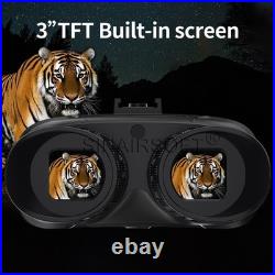 Digital Infrared Night Vision Binoculars 4K 3D Head Mounted Goggles 8X Zoom 300M