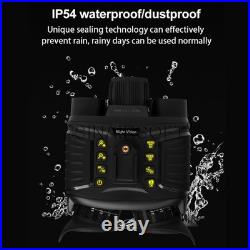 Digital Infrared Night Vision Binoculars 4K 3D Head Mounted Goggles 8X Zoom 300M