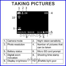 Digital Infrared Night Vision Binoculars 4K 3D Head Mounted Goggles 8X Zoom 300M