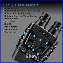 Digital Night Vision Binoculars 720p 300Yard IR Telescope Photos Video camera 4x
