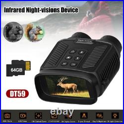 Digital Night Vision Goggles Binoculars Digital IR Mounted Hunting Rechargeable